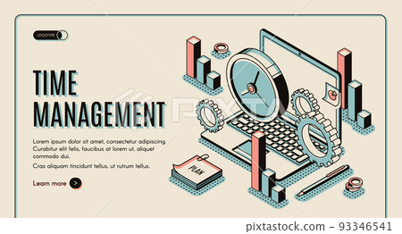 Time management landing page, planning work time Time management landing page, planning work time 93346541