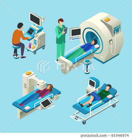 MRI scanner vector illustration isometric medical examination 93346974