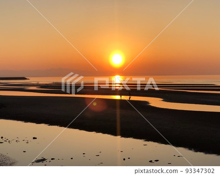 night view from the beach night view from the beach 93347302