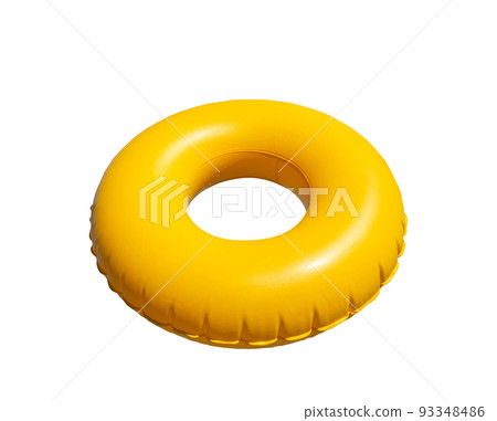 Yellow Inflatable ring isolated on white background 93348486