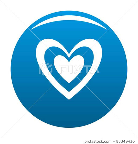 Masculine heart icon vector blue 93349430
