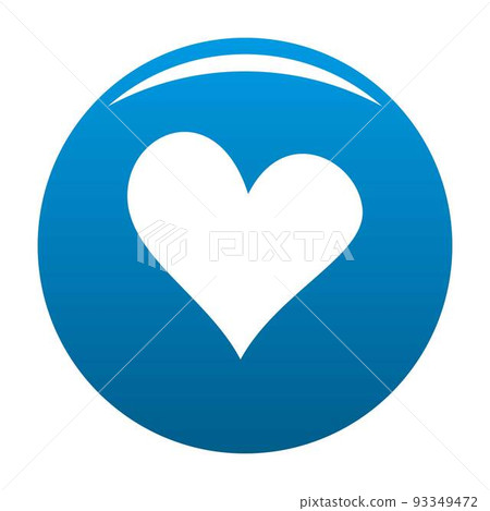 Evil heart icon vector blue 93349472