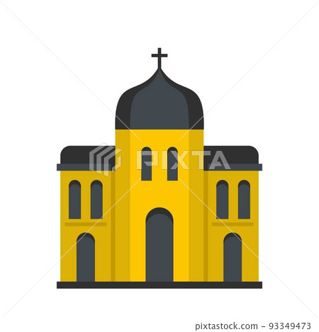 Church architecture icon, flat style 93349473
