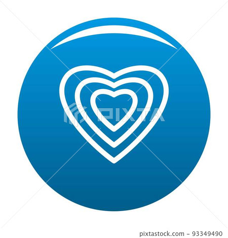 Human heart icon vector blue 93349490