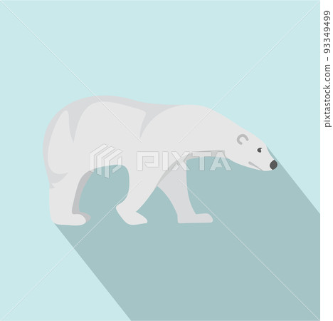 Polar bear icon, flat style 93349499