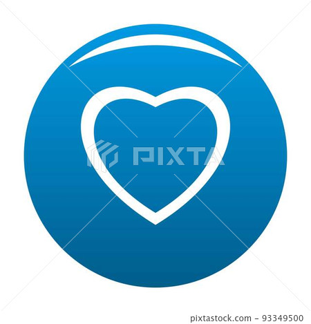 Fearless heart icon vector blue 93349500