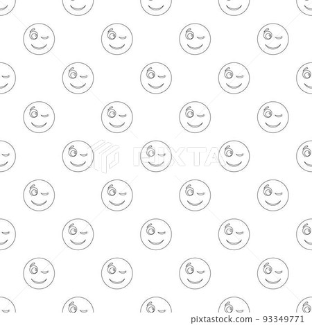 Winks smile pattern vector seamless Winks smile pattern vector seamless 93349771