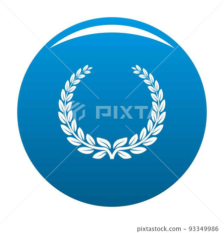 Anniversary wreath icon vector blue Anniversary wreath icon vector blue 93349986