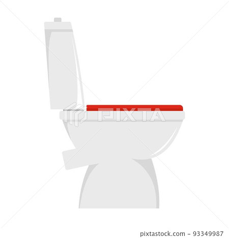Home toilet icon, flat style Home toilet icon, flat style 93349987