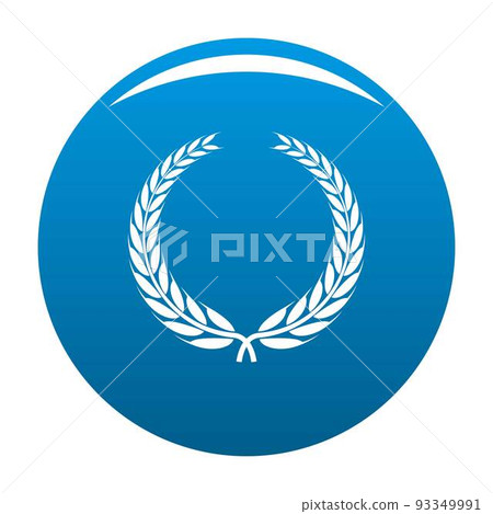 Winner wreath icon vector blue Winner wreath icon vector blue 93349991