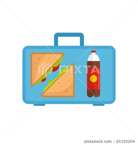 Office breakfast icon, flat style 93350204