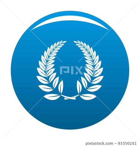 Laurel wreath icon vector blue Laurel wreath icon vector blue 93350281