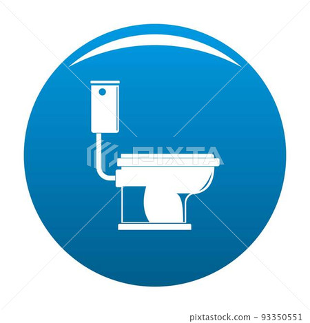 Toilet icon vector blue - Stock Illustration [93350551] - PIXTA