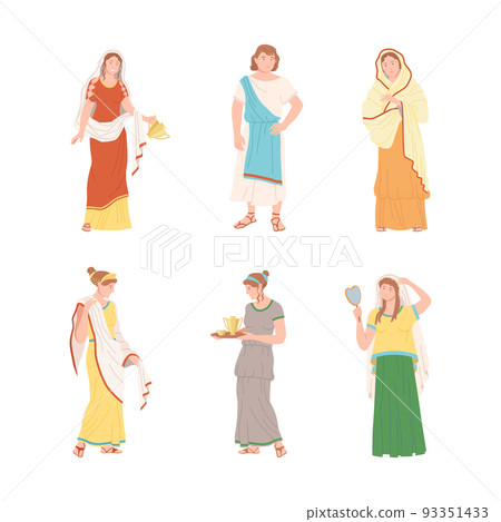 Roman People Characters as Cultural Ethnicity from Classical Antiquity Vector Set 93351433