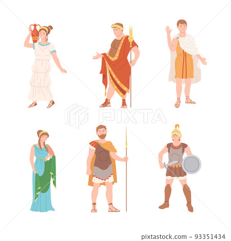 Roman People Characters as Cultural Ethnicity from Classical Antiquity Vector Set Roman People Characters as Cultural Ethnicity from Classical Antiquity Vector Set 93351434