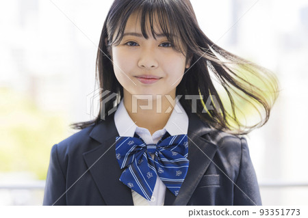 Schoolgirl in uniform High school junior high school 93351773