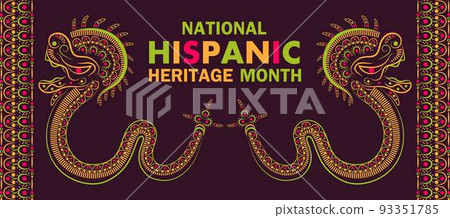National Hispanic Heritage Month celebrated from 15 September to 15 October USA. 93351785