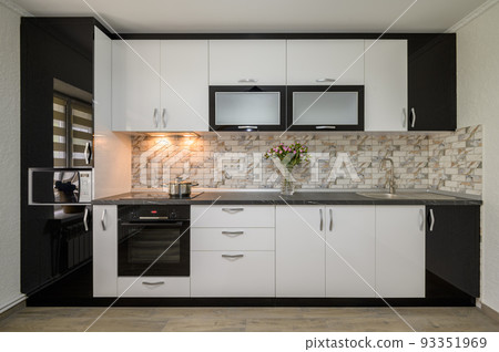 Renovated Interior for modern trendy white kitchen 93351969