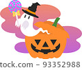Set illustration of ghost and jack o lantern 93352988