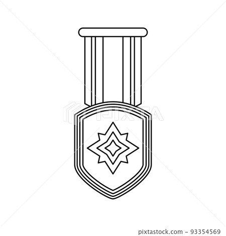 Coloring page with Medal for kids 93354569