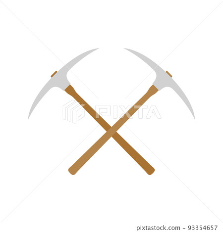 Pickaxe isolated on white background 93354657