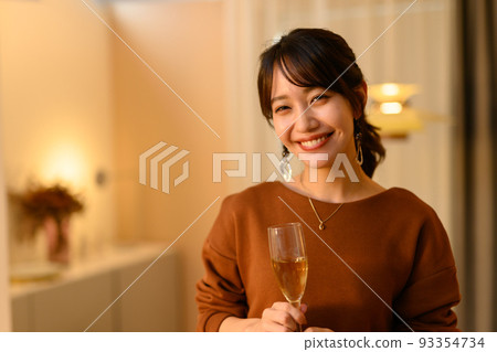 champagne, female, lady 93354734