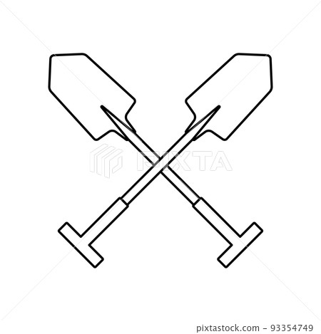 Coloring page with Shovel for kids Coloring page with Shovel for kids 93354749