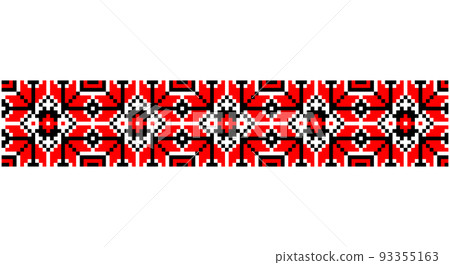 Ukrainian ethnic ornament, seamless pattern. Vector illustration. Slovenian Traditional Pattern Of Ornament. Belarusian pattern. 93355163