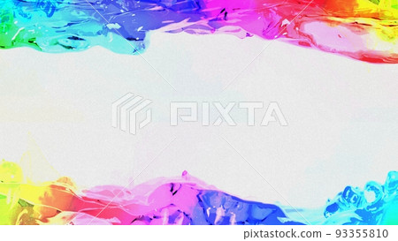 Rainbow transparent paint background frame 93355810