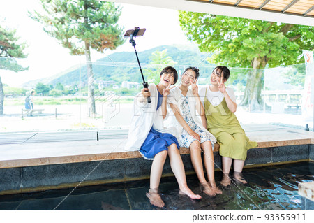 Footbath selfie hot spring trip Footbath selfie hot spring trip 93355911