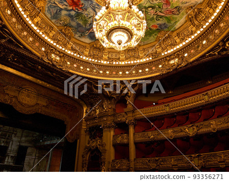 Ceiling painting inside the Opera Garnier theater (Paris, France) Ceiling painting inside the Opera Garnier theater (Paris, France) 93356271