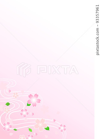Cherry blossom New Year's card Japanese pattern background Cherry blossom New Year's card Japanese pattern background 93357961