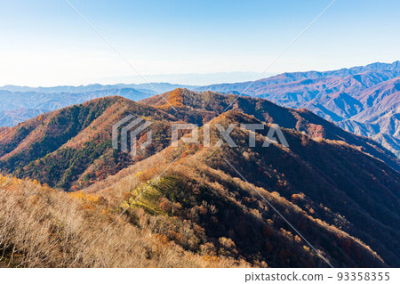 日本主要旅遊勝地之一奧日光的秋天，從半月山看秋色 93358355