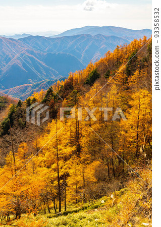 Autumn in Oku-Nikko, one of Japan's leading tourist destinations, view from Mt. Hangetsu in autumn colors Autumn in Oku-Nikko, one of Japan's leading tourist destinations, view from Mt. Hangetsu in autumn colors 93358532