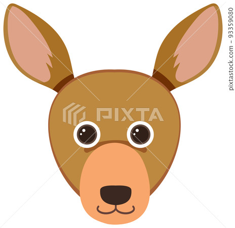 Kangaroo head in flat style Kangaroo head in flat style 93359080