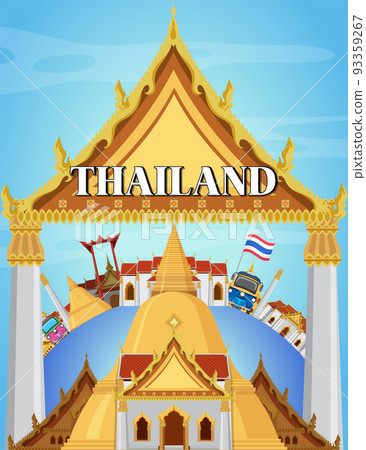 Bangkok Thailand landmark poster Bangkok Thailand landmark poster 93359267