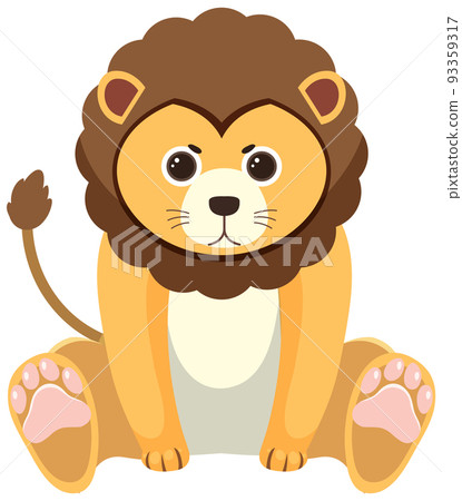 Cute lion in flat style Cute lion in flat style 93359317