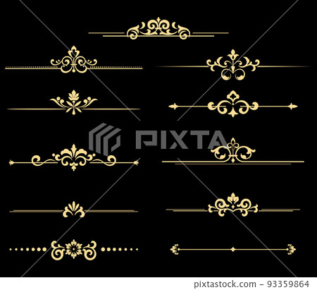 Vintage set. Floral elements for design monograms,  93359864