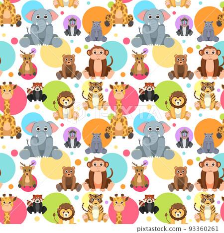 Cute animals seamless pattern 93360261