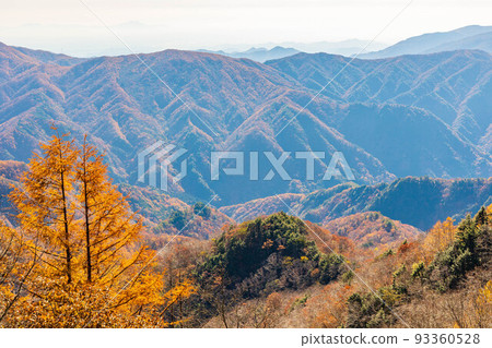 Autumn in Oku-Nikko, one of Japan's leading tourist destinations, view from Mt. Hangetsu in autumn colors Autumn in Oku-Nikko, one of Japan's leading tourist destinations, view from Mt. Hangetsu in autumn colors 93360528