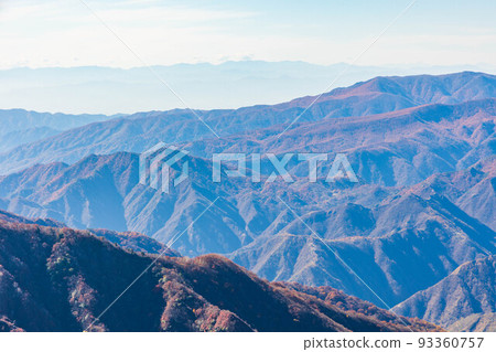 Autumn in Oku-Nikko, one of Japan's leading tourist destinations, view from Mt. Hangetsu in autumn colors Autumn in Oku-Nikko, one of Japan's leading tourist destinations, view from Mt. Hangetsu in autumn colors 93360757
