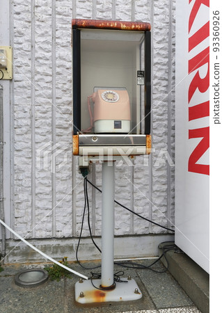 Dial-type public telephone at Rankoshi roadside station in Hokkaido (currently in use) Dial-type public telephone at Rankoshi roadside station in Hokkaido (currently in use) 93360926