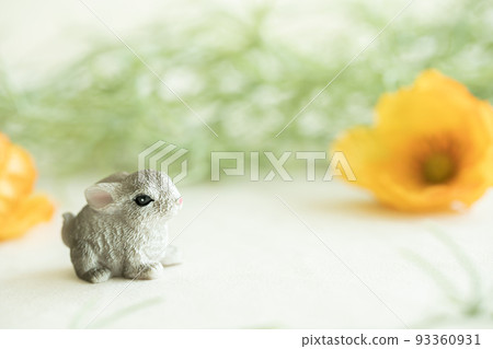 Rabbit greeting card photo material 93360931