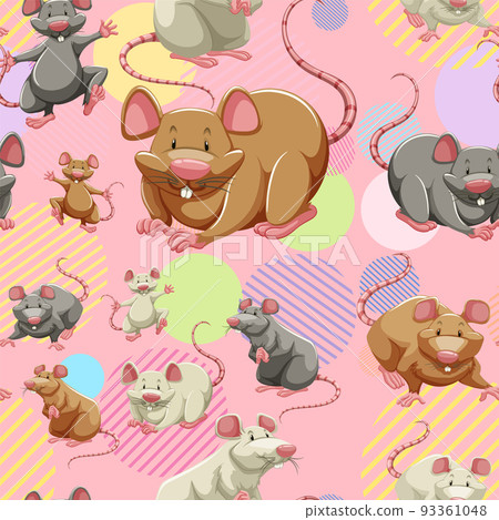 Cute mouse seamless pattern 93361048