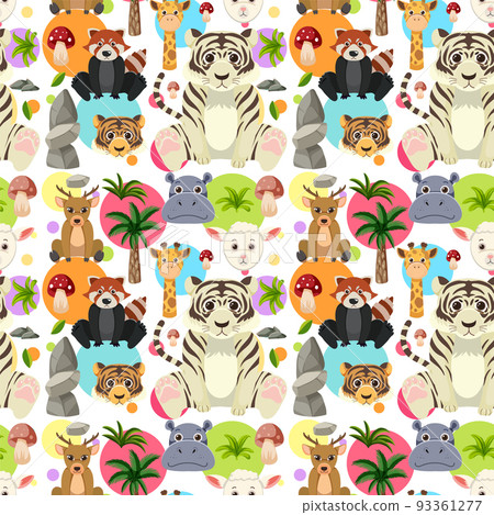 Cute animals seamless pattern Cute animals seamless pattern 93361277