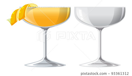 Sidecar cocktail in the glass Sidecar cocktail in the glass 93361312