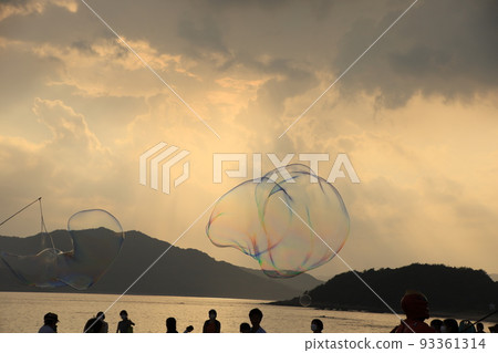 Soap bubbles at dusk Soap bubbles at dusk 93361314