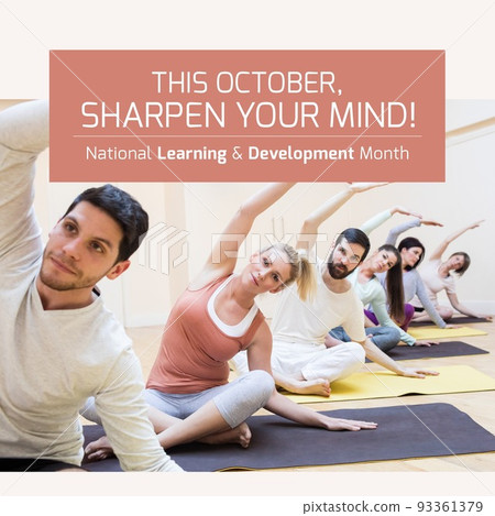 Image of this octobe sharpen your mind over diverse people practicing yoga Image of this octobe sharpen your mind over diverse people practicing yoga 93361379