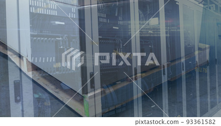 Image of numbers and server sover warehouse Image of numbers and server sover warehouse 93361582