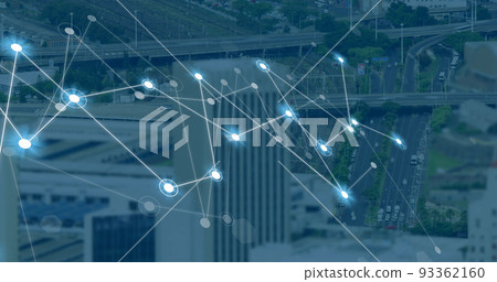 Image of connections over cityscape Image of connections over cityscape 93362160